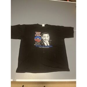 Barack Obama 2008 Jensen Made In USA Yes We Can T-Shirt Mens 2XL